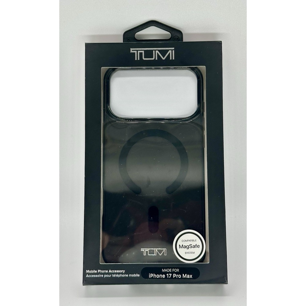 TUMI iPhone 17 Pro Max MagSafe Protective Case Black Clear Slim Phone Cover NEW